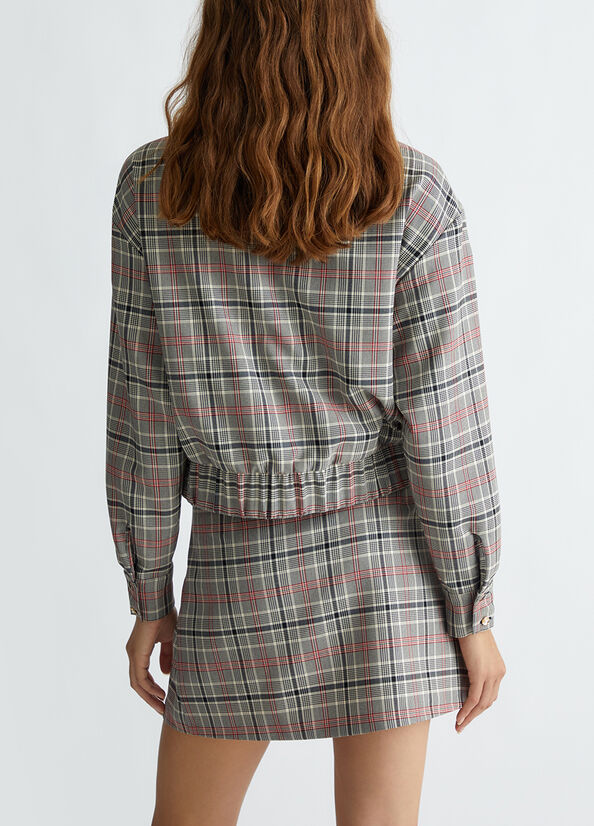 Giacca corta in tartan