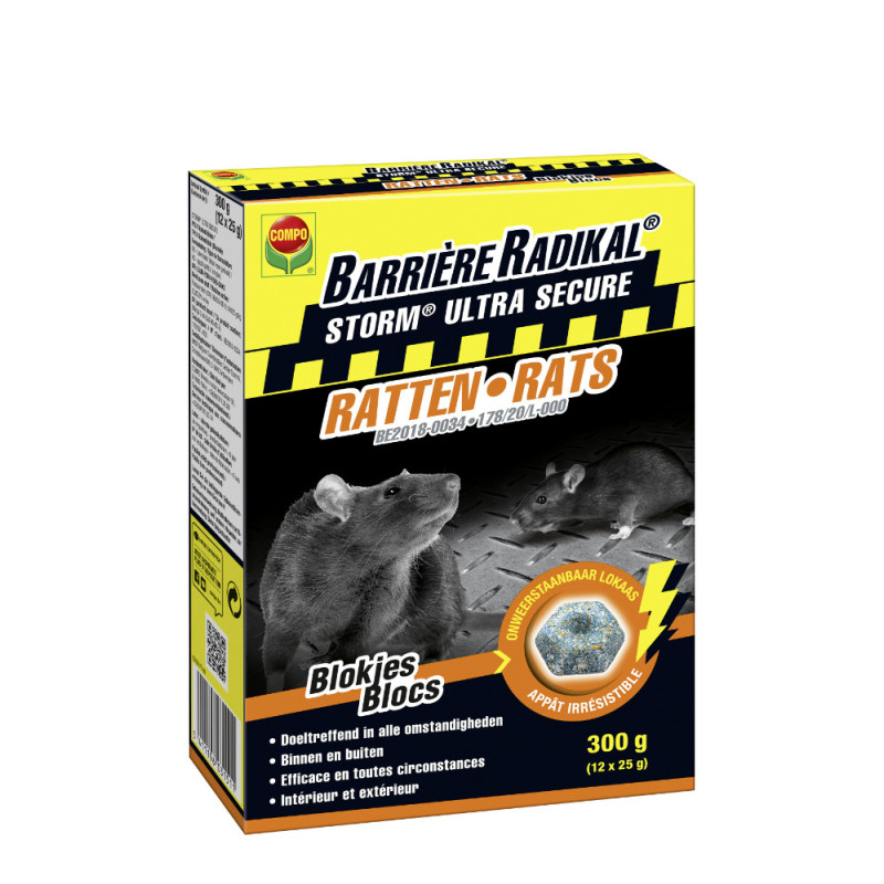 Bloc anti-rats Barrière Radikal 12 pièces COMPO