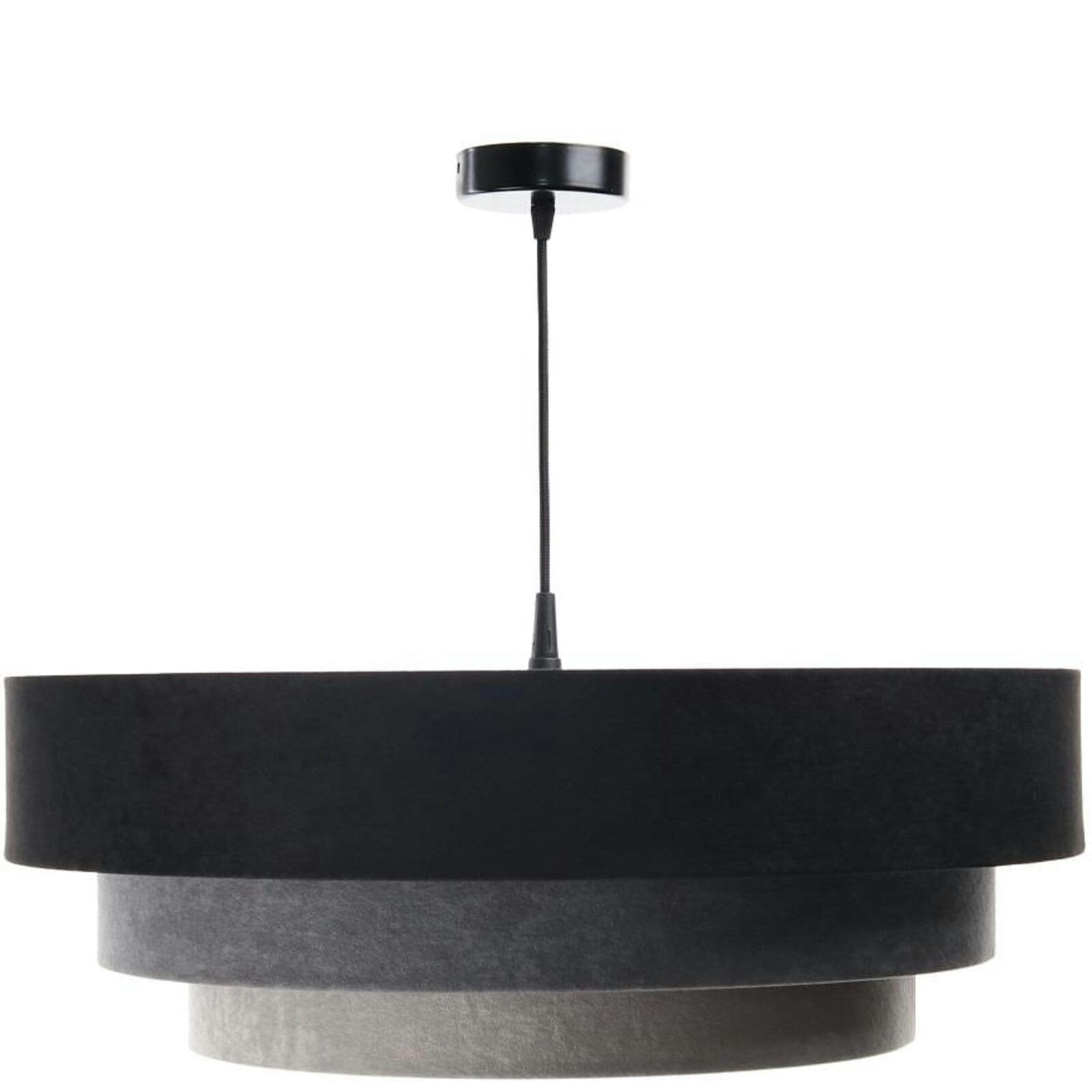 TRINITI - Suspension Tissu Noir 60x60x25 cm