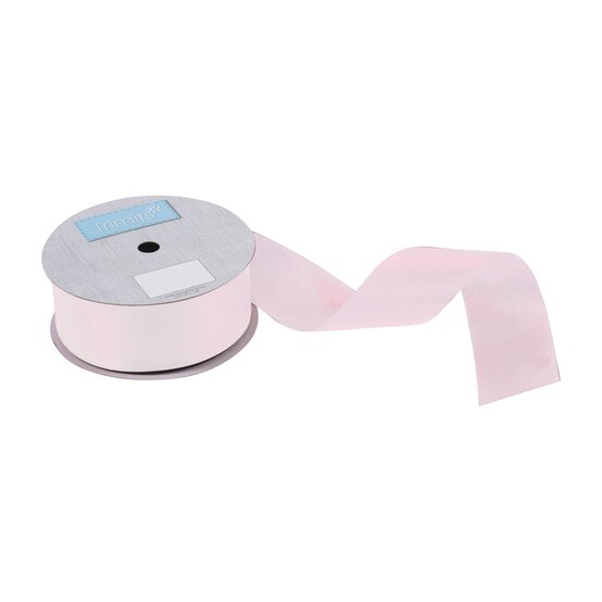 Trimits Light Pink Double-Faced Satin Ribbon by the Metre 50mm