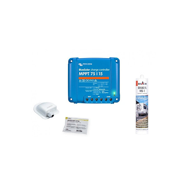 PackBLACK BOOSTER Panneau Solaire 120W   Régulateur solaire VICTRON 220W 15A ANTARION
