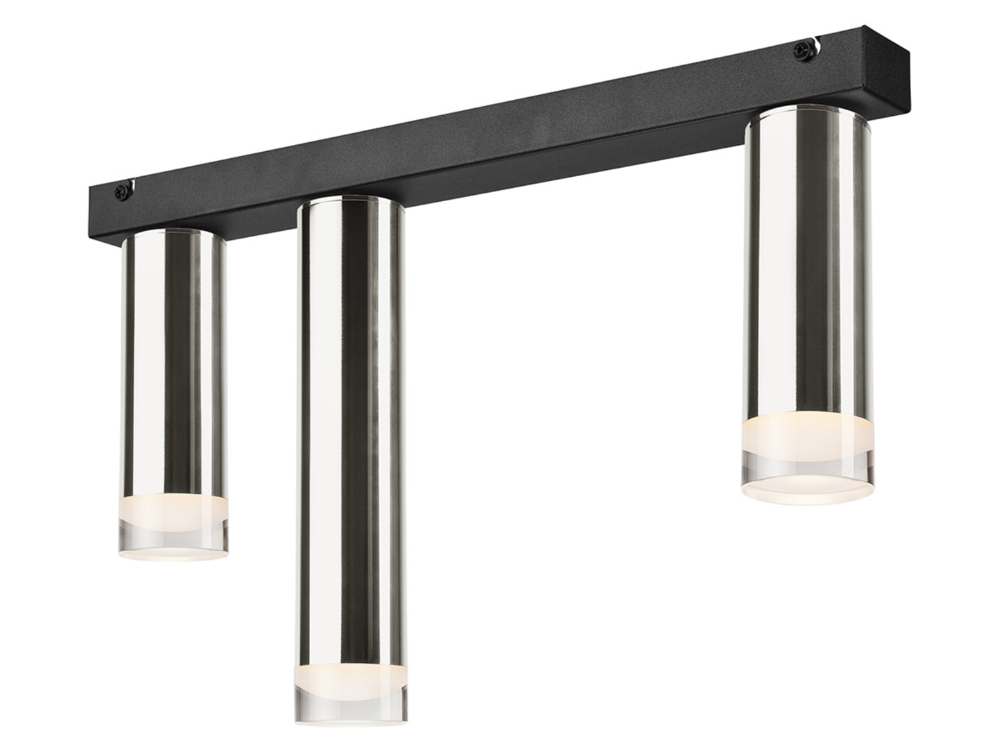 Lampa sufitowa Diego 3-punktowa aluminiowa czarno-srebrna