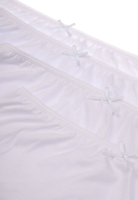 Womens 4pk Plain White Briefs