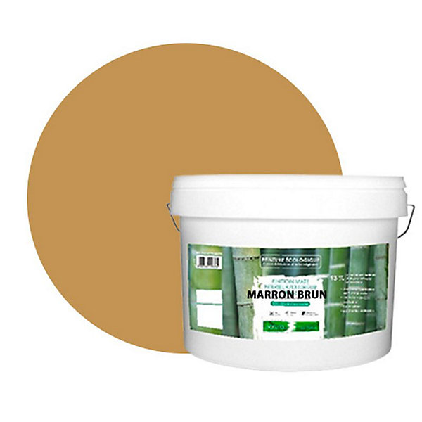 Marron Brun Peinture interieur exterieur aspect mat Natura - Marron Brun - 10L