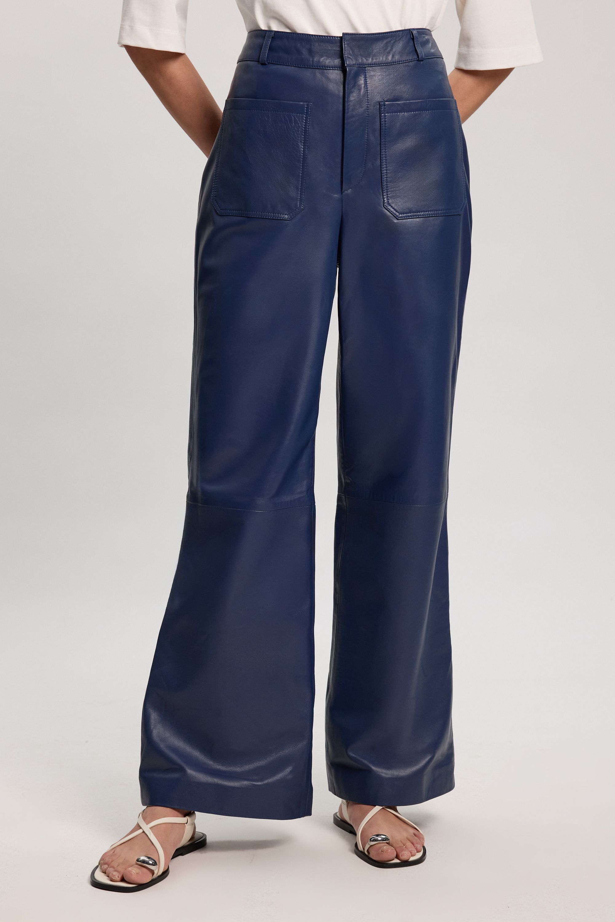KarenMillen Leather Straight Leg Trouser
