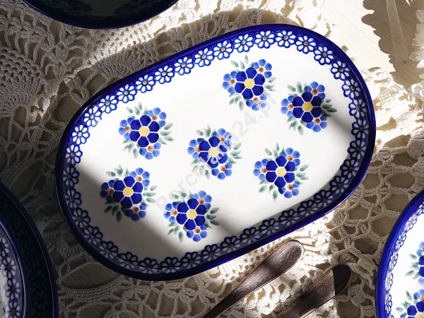 Półmisek owalny 24 cm Bolesławiec - Altmańska Polana gat. I