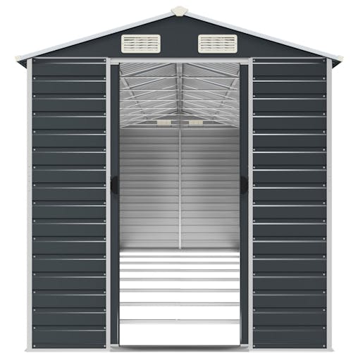 NNEVL Garden Shed Anthracite 191x725x198 cm Galvanised Steel