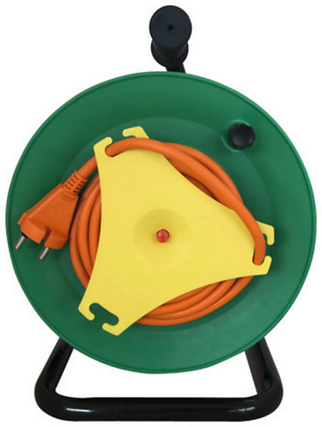 Enrouleur de jardin 25 m orange et vert