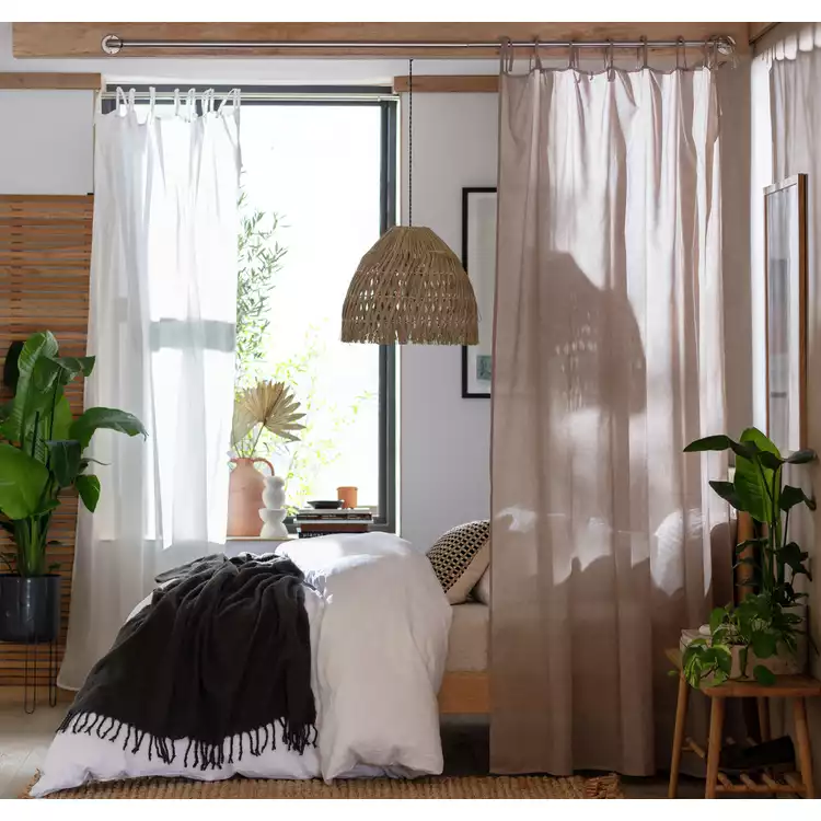 Habitat Sheer Voile Curtain - Taupe - 140x229cm