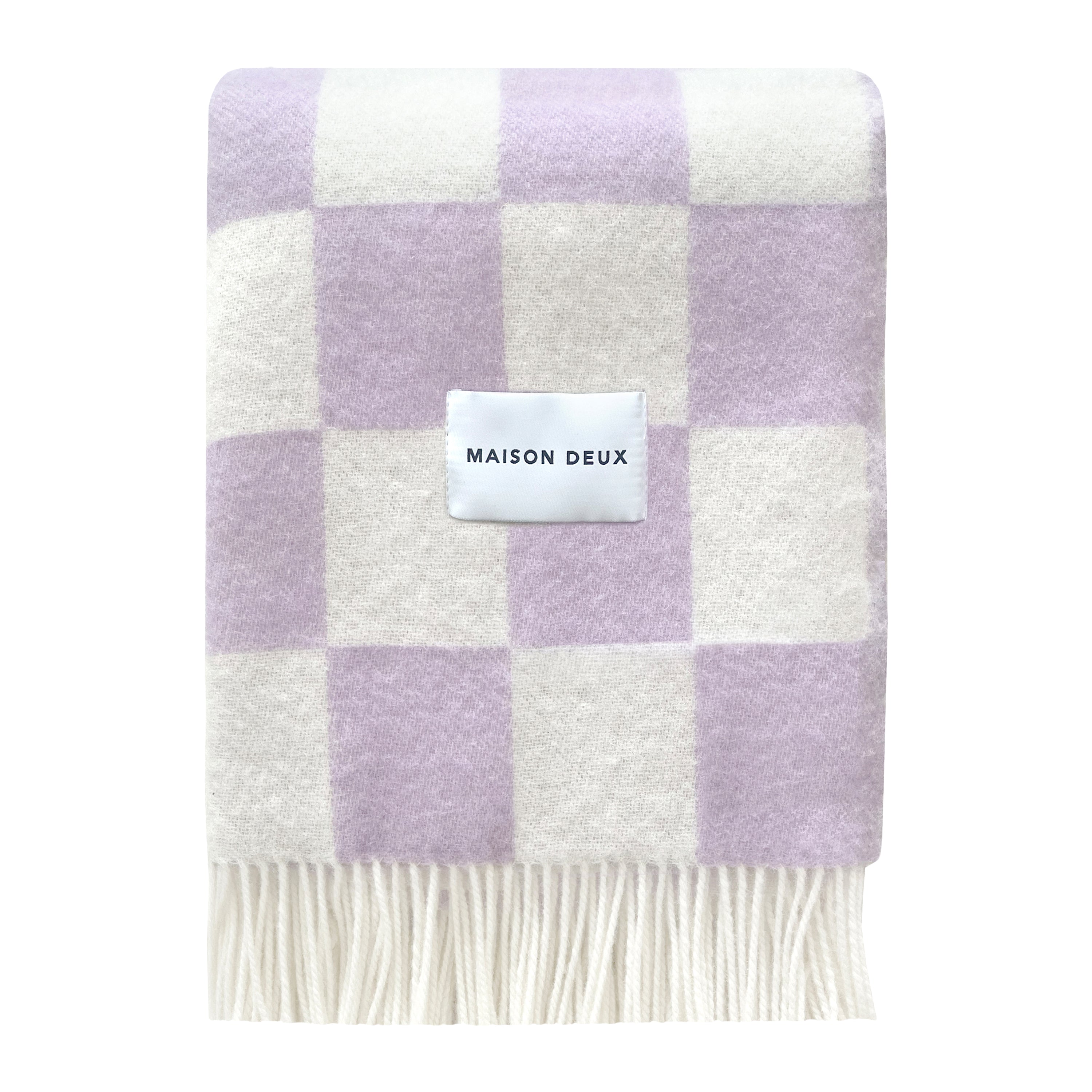 Maison Deux Checkerboard Plaid - Lila / Wit