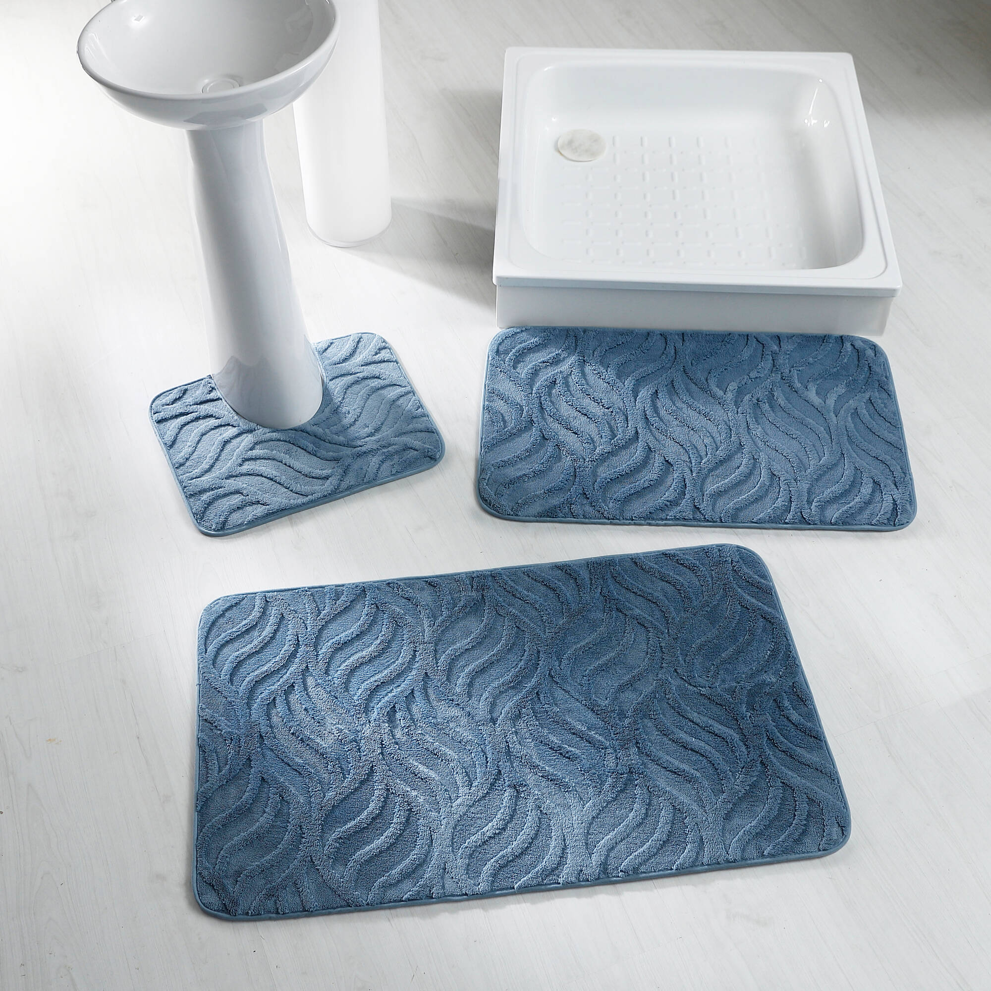 Tapis de bain reliéfé effet "flamme"