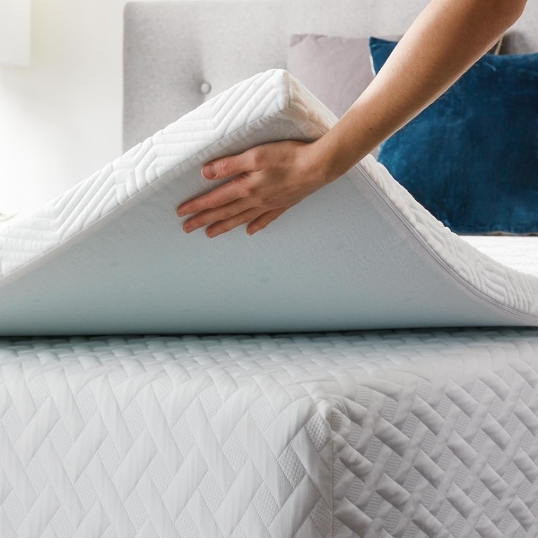 Lucid Comfort Collection 4 Inch Gel and Aloe Memory Foam Topper
