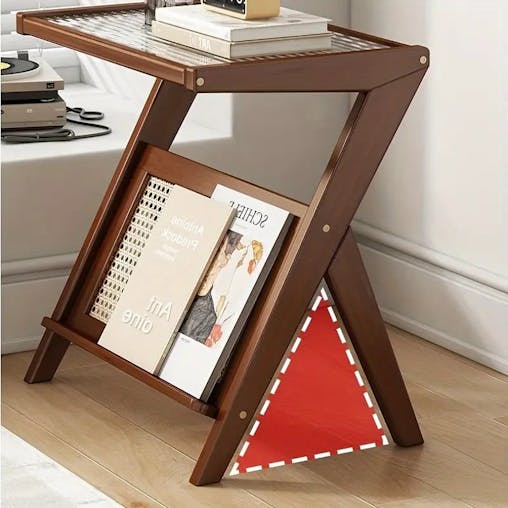 NNETM Mini Bedside Table - Sleek Tempered Glass Top