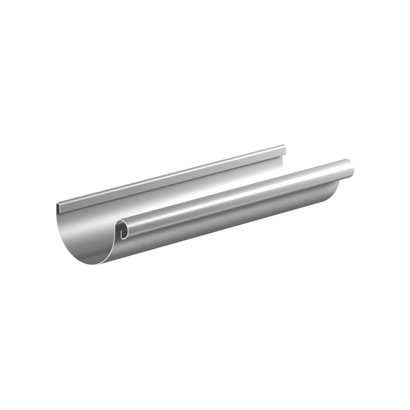 Dachrinne, Nennweite: 100 mm, Länge: 200cm, halbrund, Aluminium
