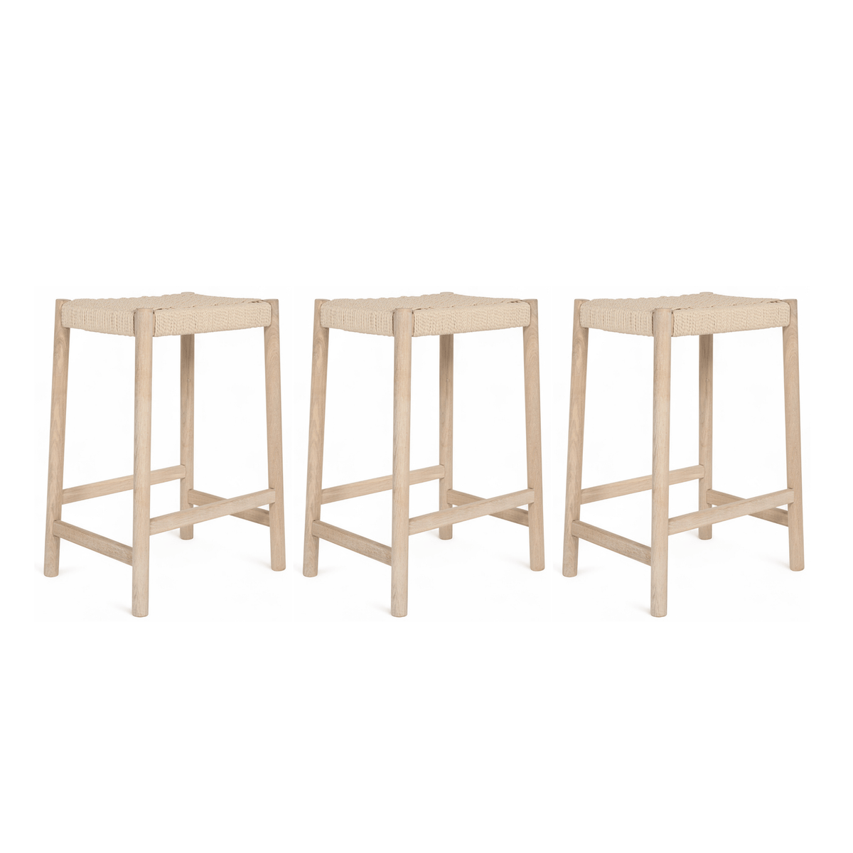 Furnhouse barkruk Ida - Witte olie - Set van 3