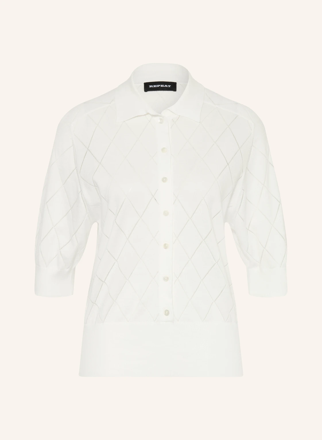 REPEAT Strick-Poloshirt