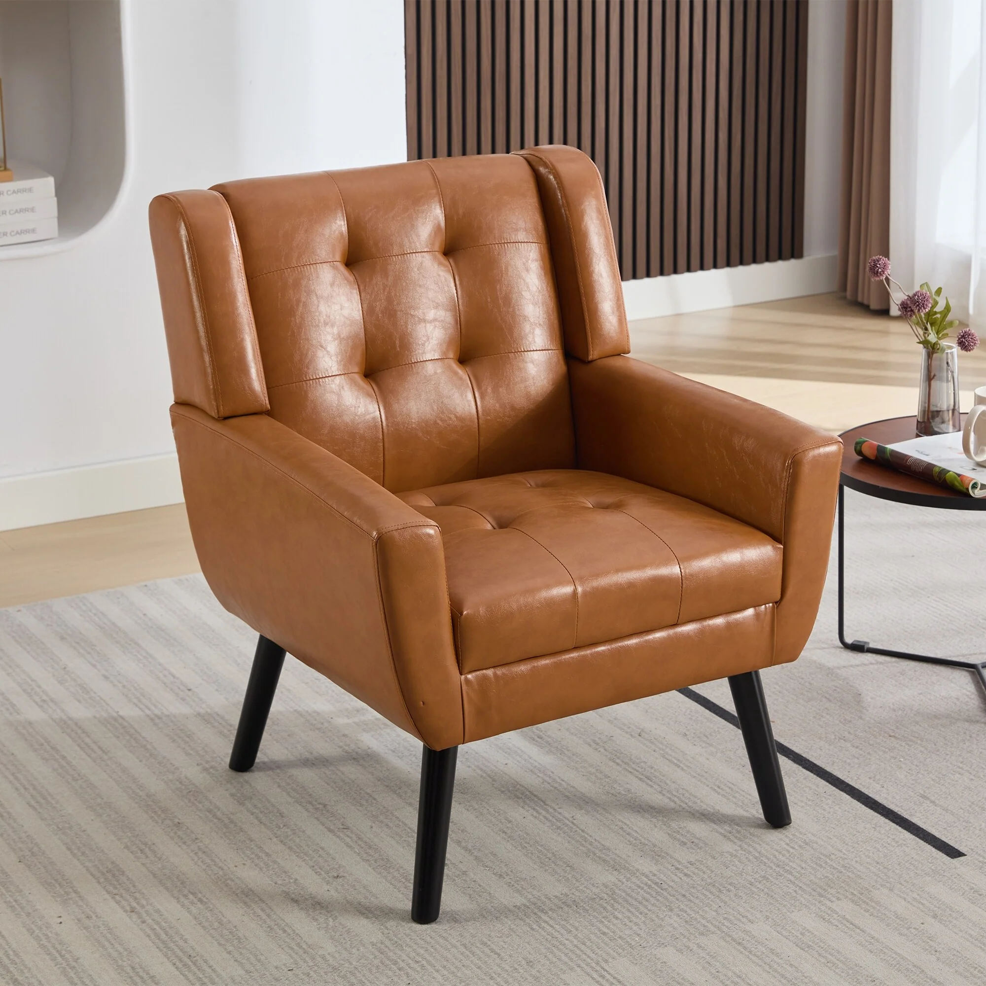 Modern Soft Teddy Material Ergonomics Accent Chair Living Room Chair Bedroom Chair Home Chair With Legs