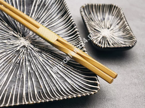 Zestaw do sushi dla 2 osób (4 el.) z pałeczkami Tokyo Design Studio - Tokusa Brown 33847