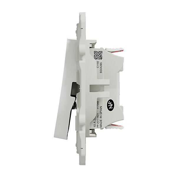 Interrupteur va-et-vient   poussoir 10A à vis Schneider Electric Odace blanc