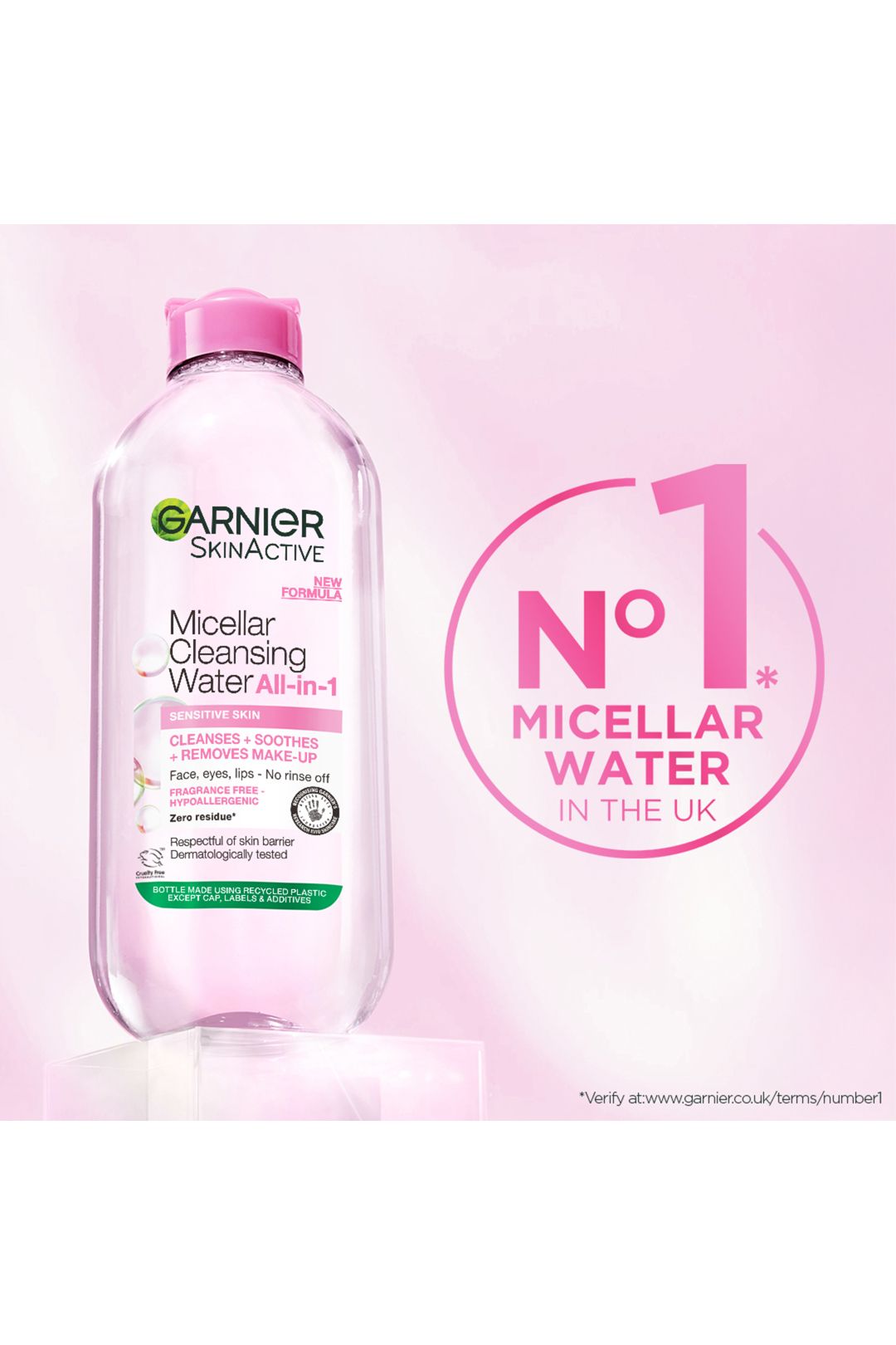 Garnier Micellar Water Facial Cleanser and Makeup Remover for Sensitive Skin