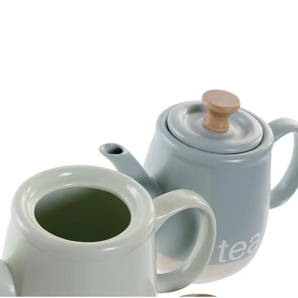 Items Kitchen Theepot Ceylon - keramiek - 1000 ml - blauw/beige