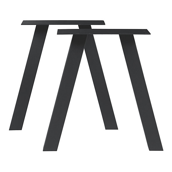 Lot de 2 pieds de table Heustreu acier 40 x 40 cm noir en.casa