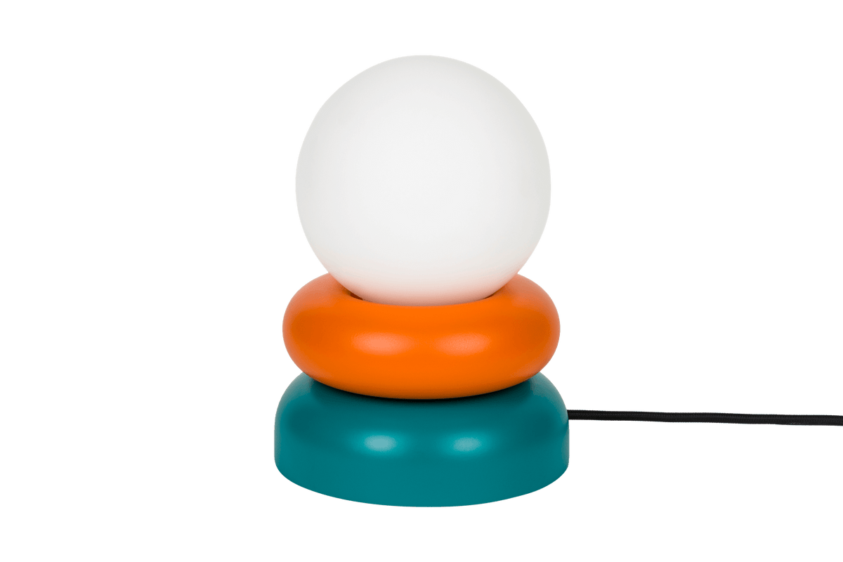noo.ma OTEM Tafellamp - Orange Peel & Deep Turquoise