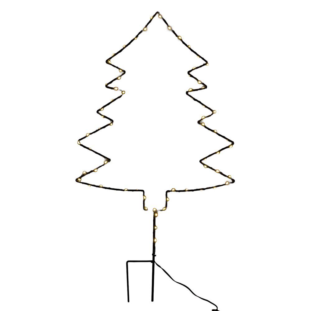 Sapin de No&euml;l à planter x2 lumineux 130LED métal H55cm