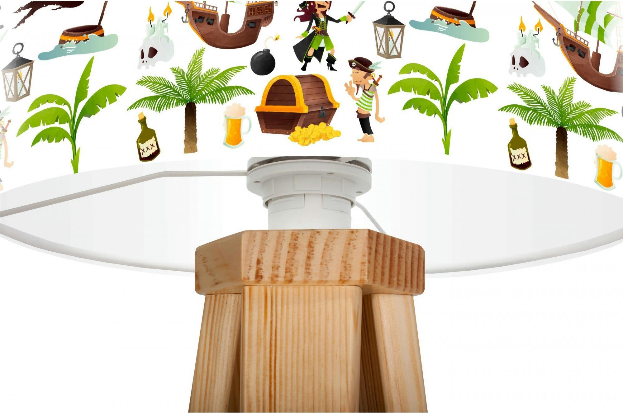 KIDS - Lampe de chevet enfant Bois Multicolore 30x30x45 cm