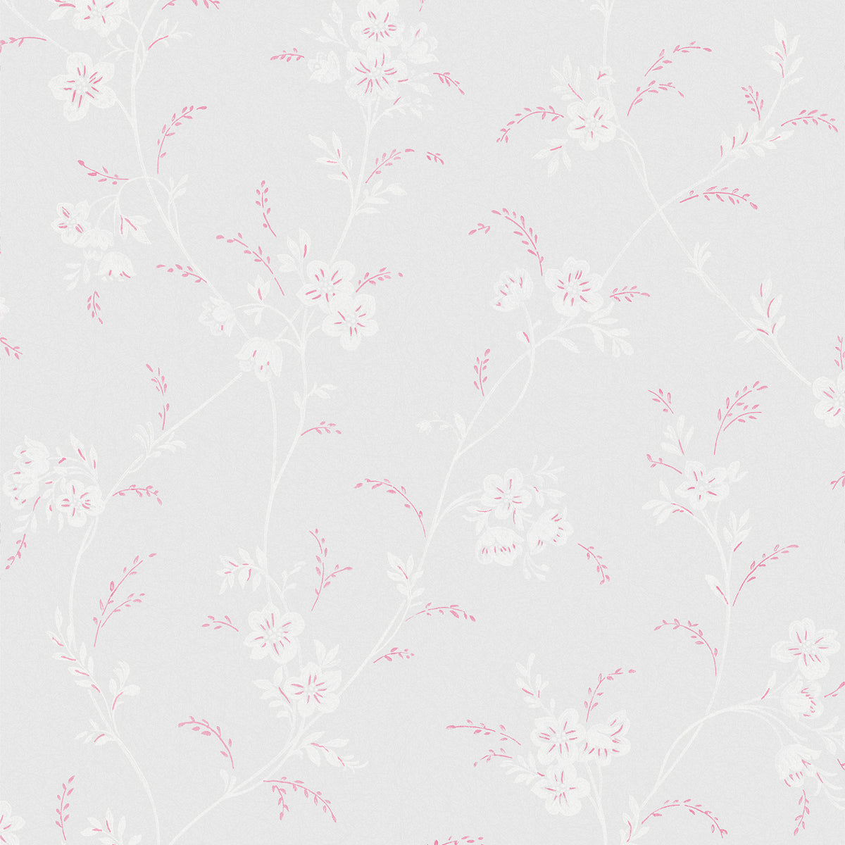 Laura Ashley Vliesbehang - Eva Floral - Sugared Grey - Grijs - 10xm52cm