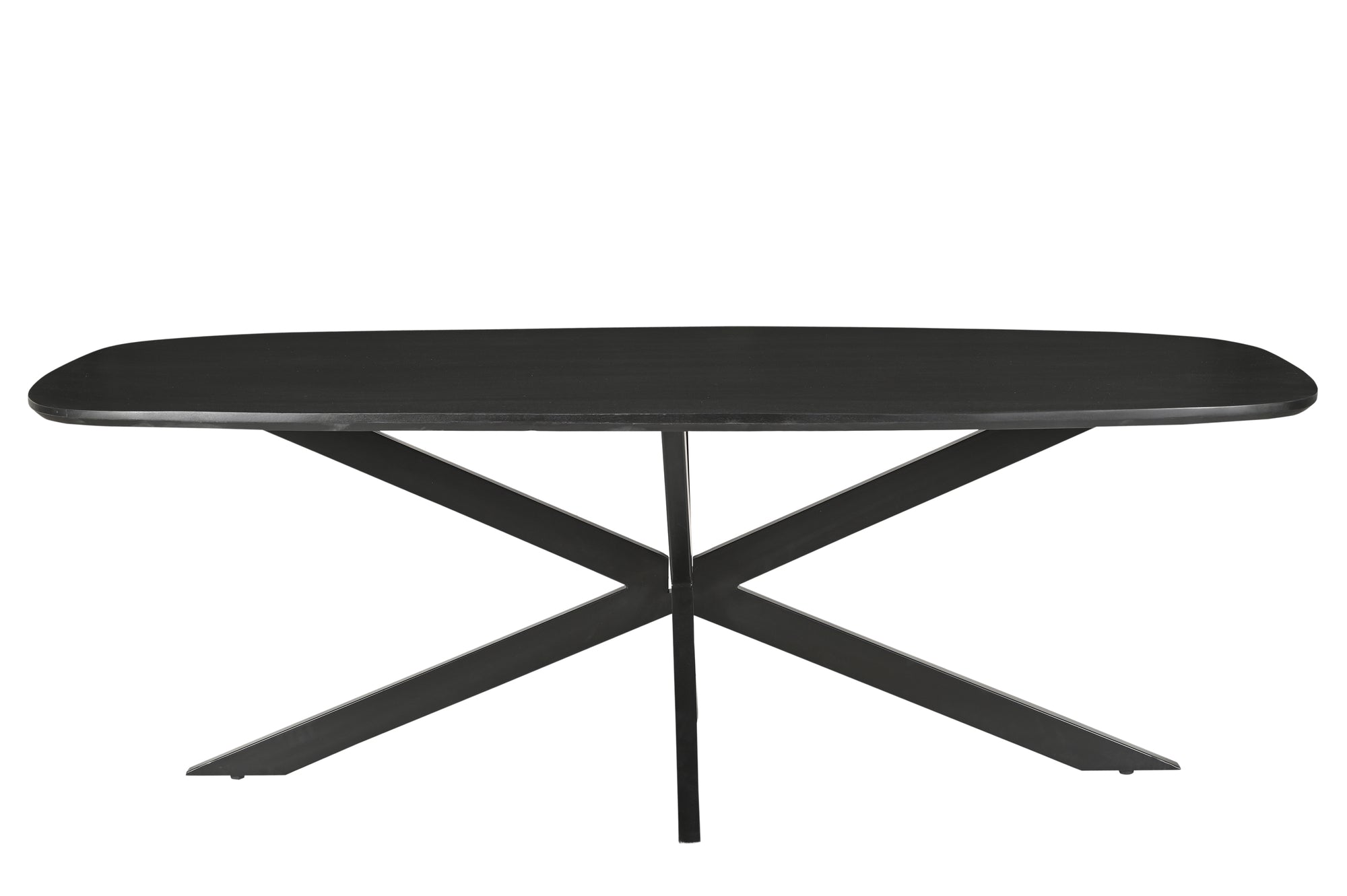 Livingfurn eetkamertafel Jesper Danish Oval - 180cm - mangohout - zwart