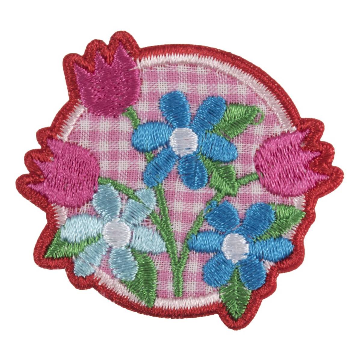 Trimits Gingham Flower Iron-On Patch