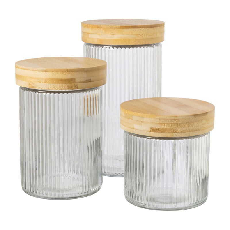 Voorraadpot met bamboe deksel - 1 liter