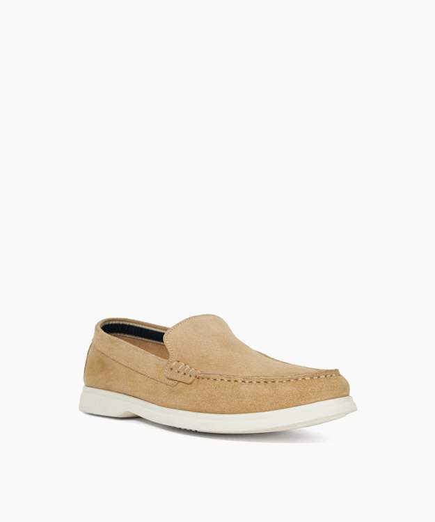 Bufton Sand - Wide Fit Suede Loafers