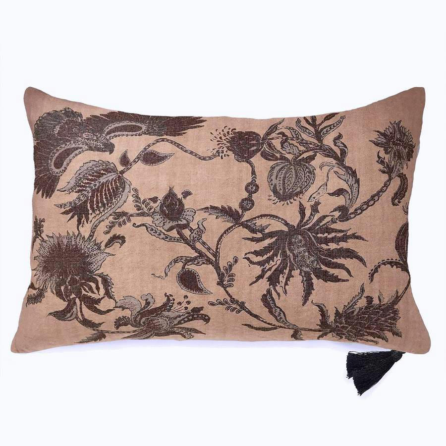 CALIFORNIE 1960 - - Coussin en lin pur lavé  Harris Sable 50x70