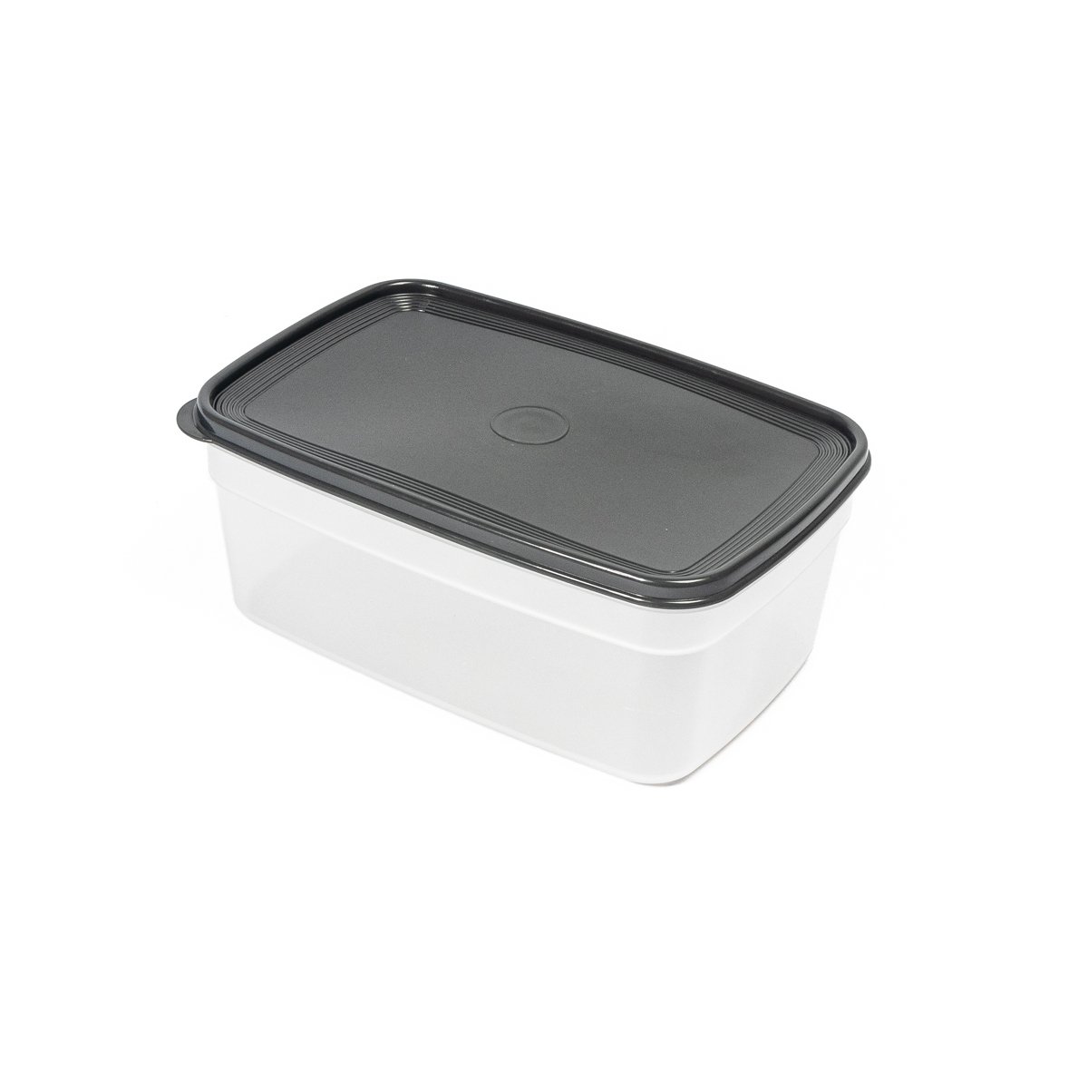 Caixa retangular com tampa cinza 4,5l