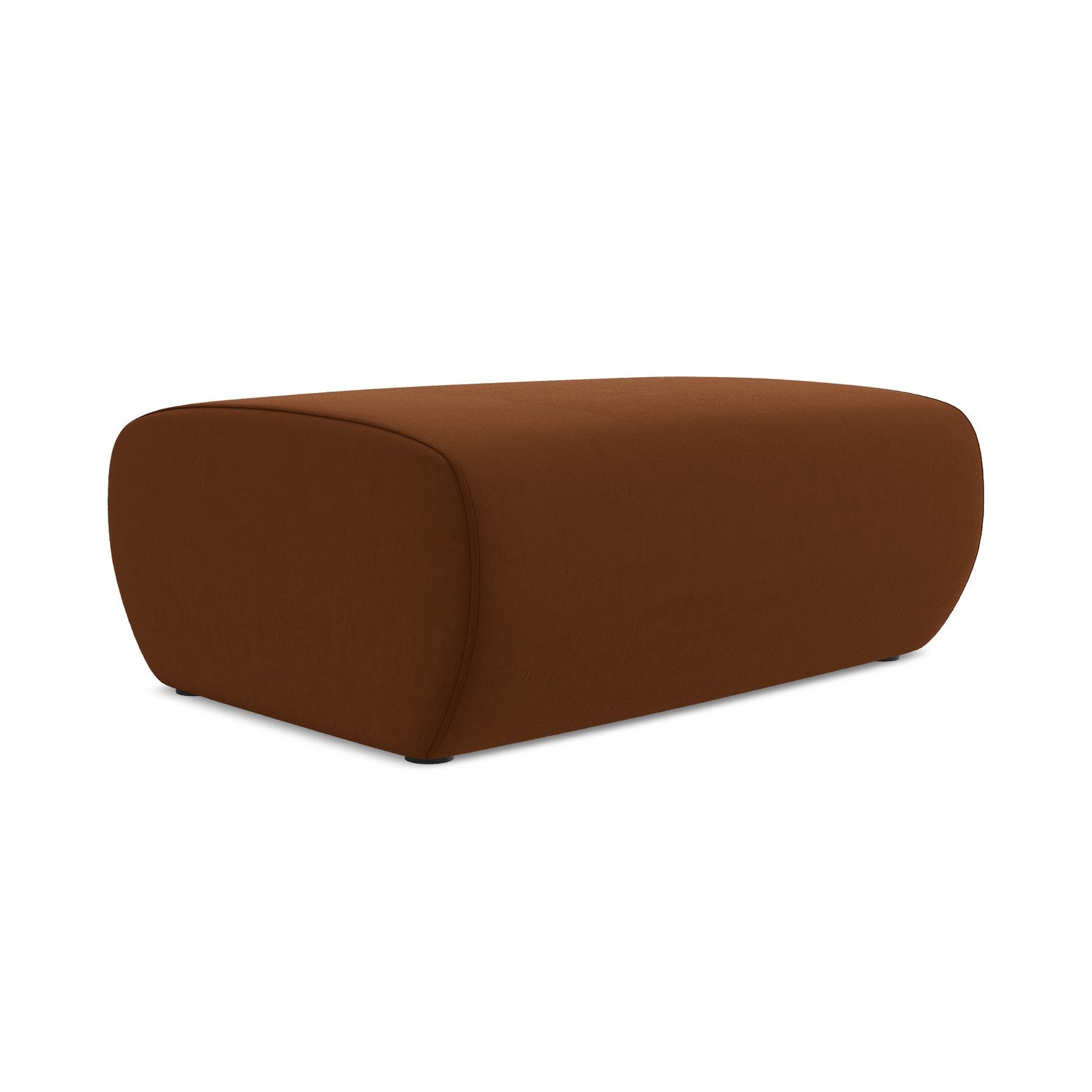 LaMiaSofa Poef Perugia - velours - terracotta - 102x62x40