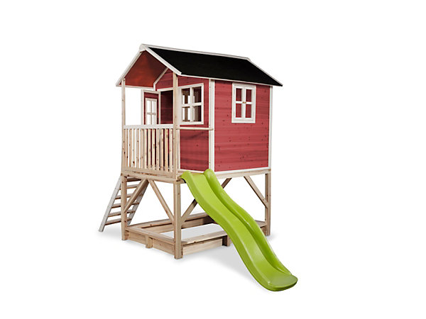Maisonnette en bois pour enfants Loft 500 Rouge - Exit Toys