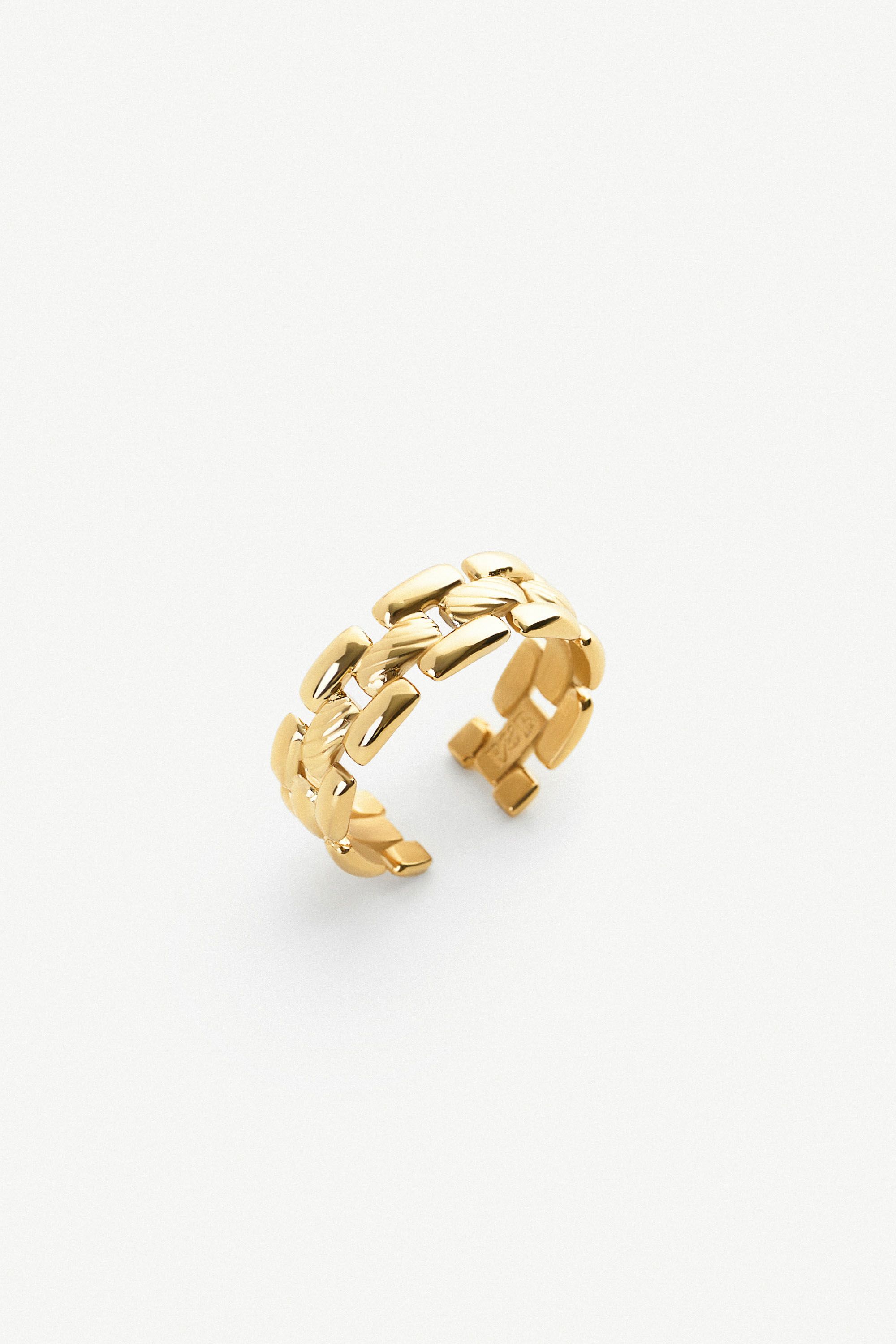 Elk & Bloom Linked Legacy Skinny 15K Gold Chain Ring