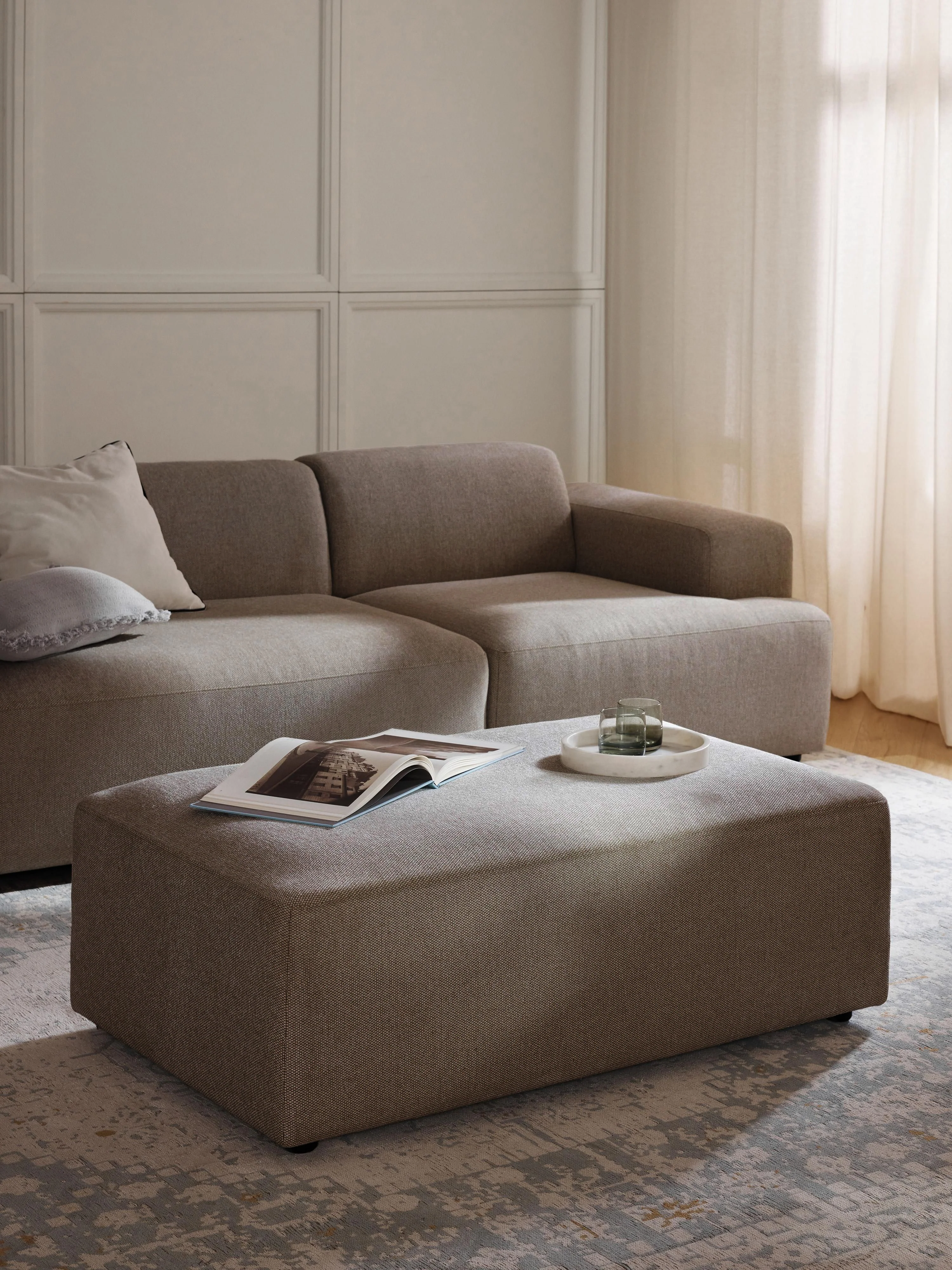 XL Sofa-Hocker Melva, B 116 x T 72 cm
