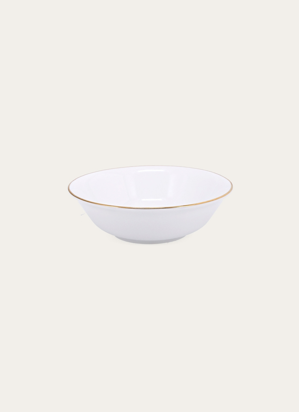 COUPELLE EN PORCELAINE AVEC LISERÉ DORÉ BLANC