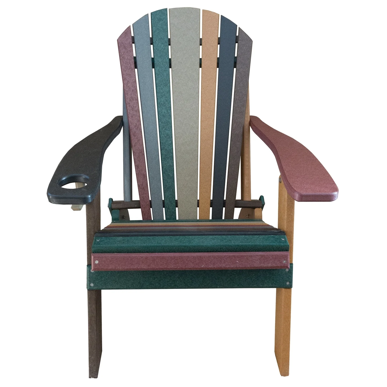 Kaleidoscope Collection Earth Tone Folding Adirondack Chair