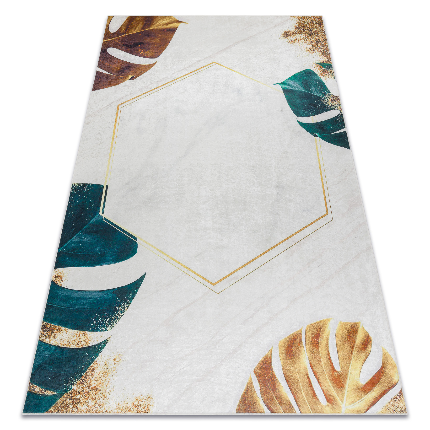 Dywan do prania ANDRE 1150 Liście Monstera, sześcian 80x150 cm