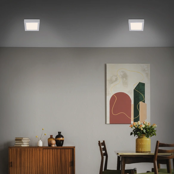 LED-Aufbauleuchte »FIRE«, BxHxL: 17 x 3,2 x 17 cm, 12 W
