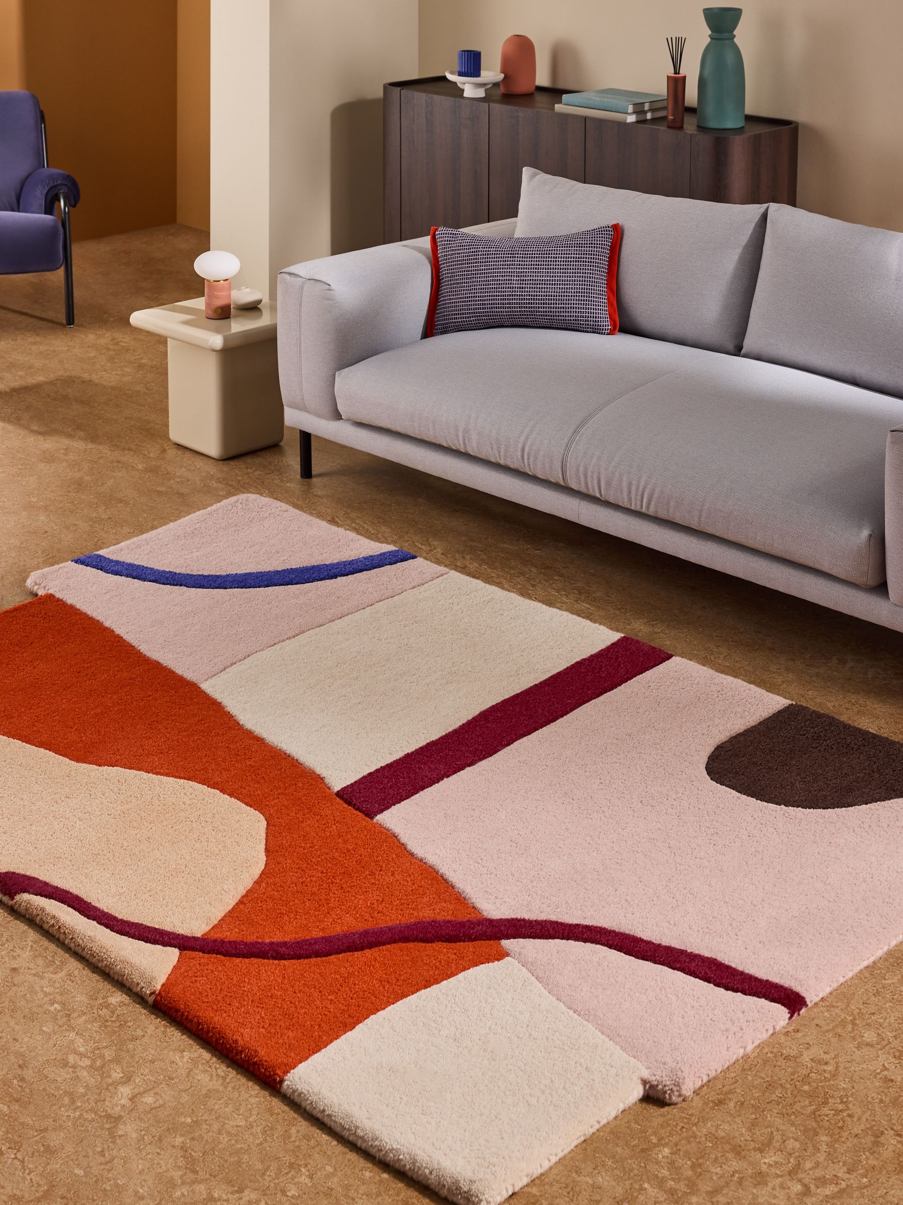 Frieda Wool Tufted Rug in Multi