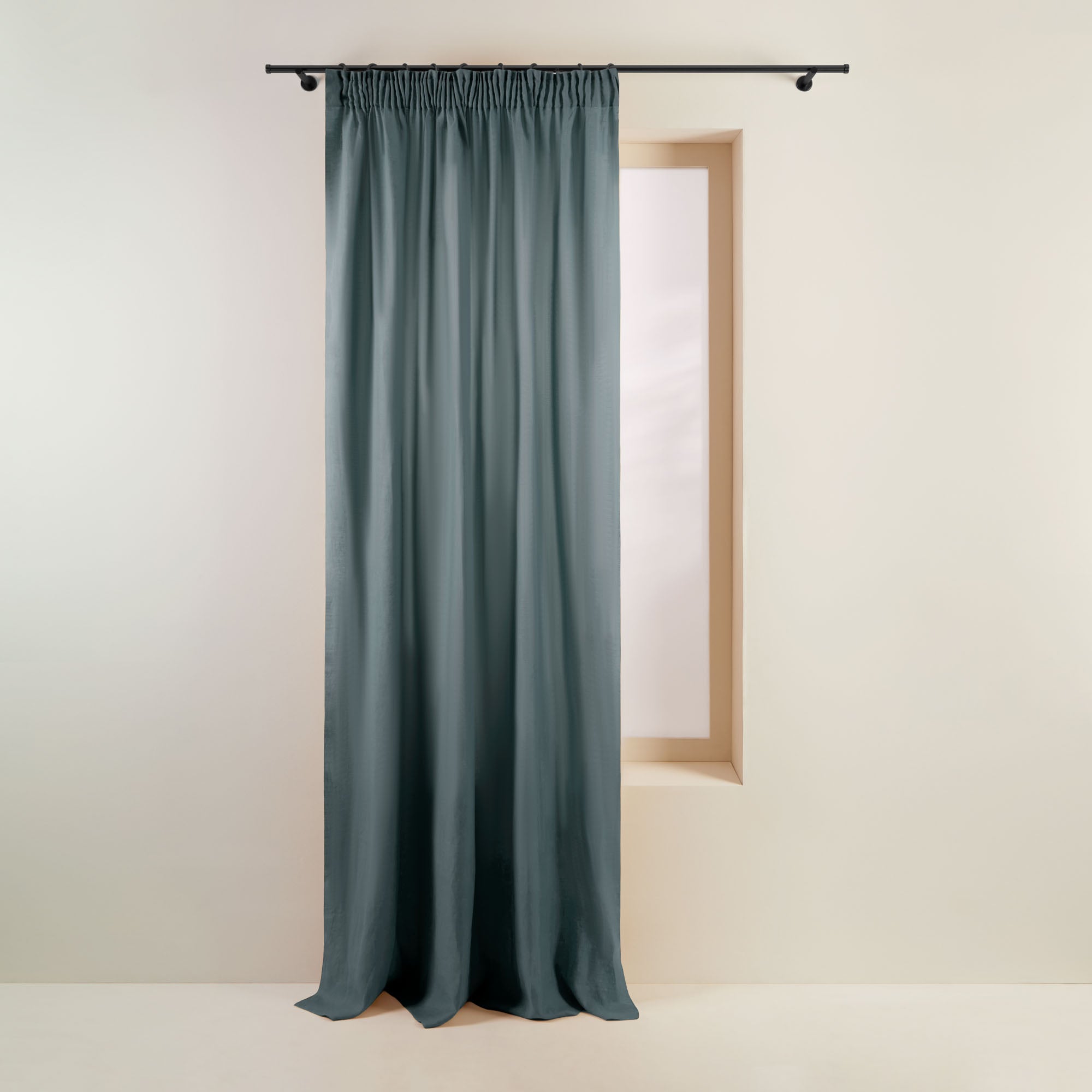 Madura Gordijn Carlina groen van grijs 145x280 cm