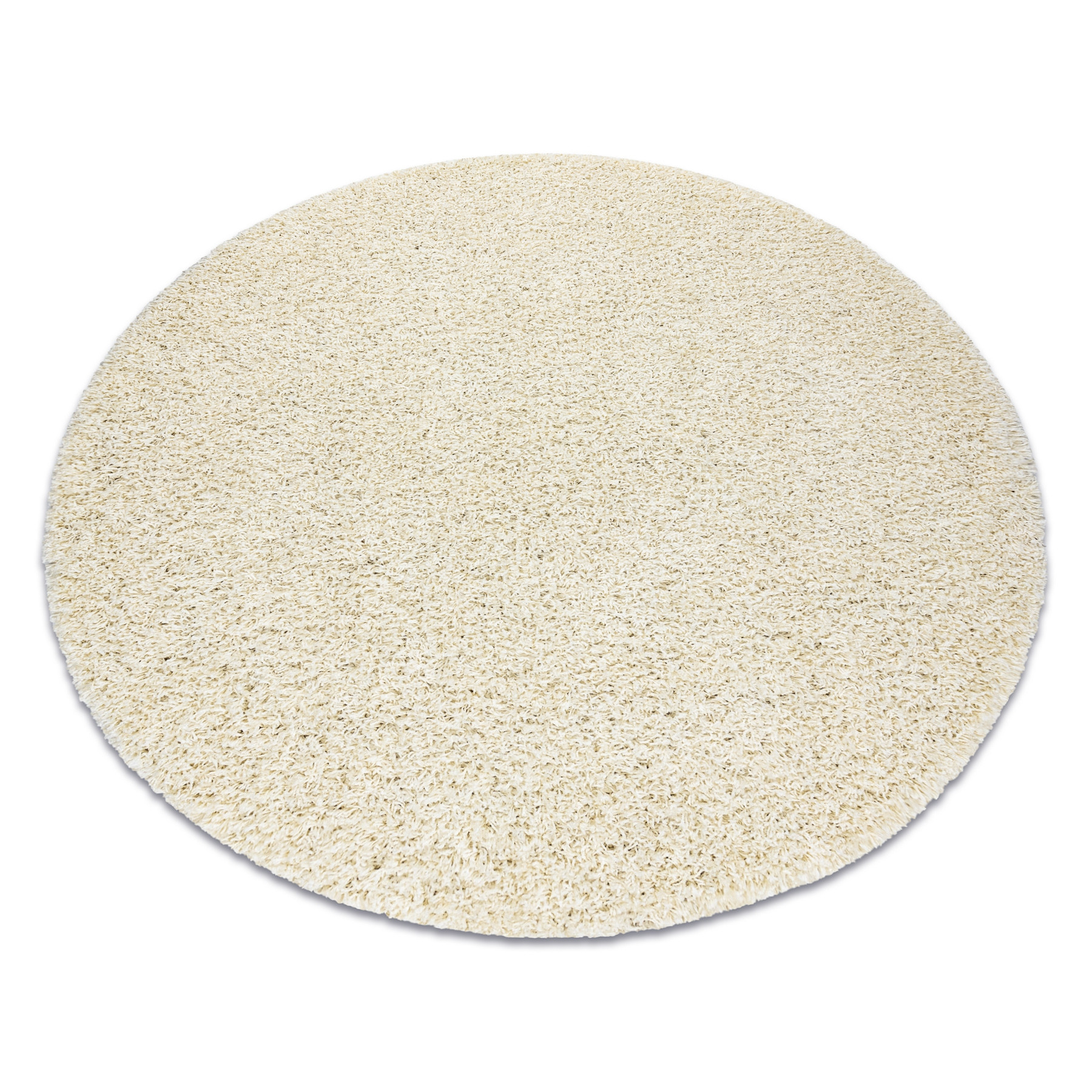 Dywan SOFFI shaggy 5cm krem koło 80 cm