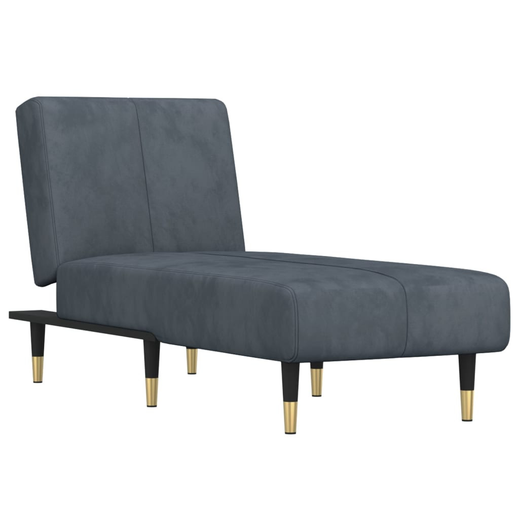 Szezlong Szary Tapicerowany Leżanka Sofa Fotel Łóżko