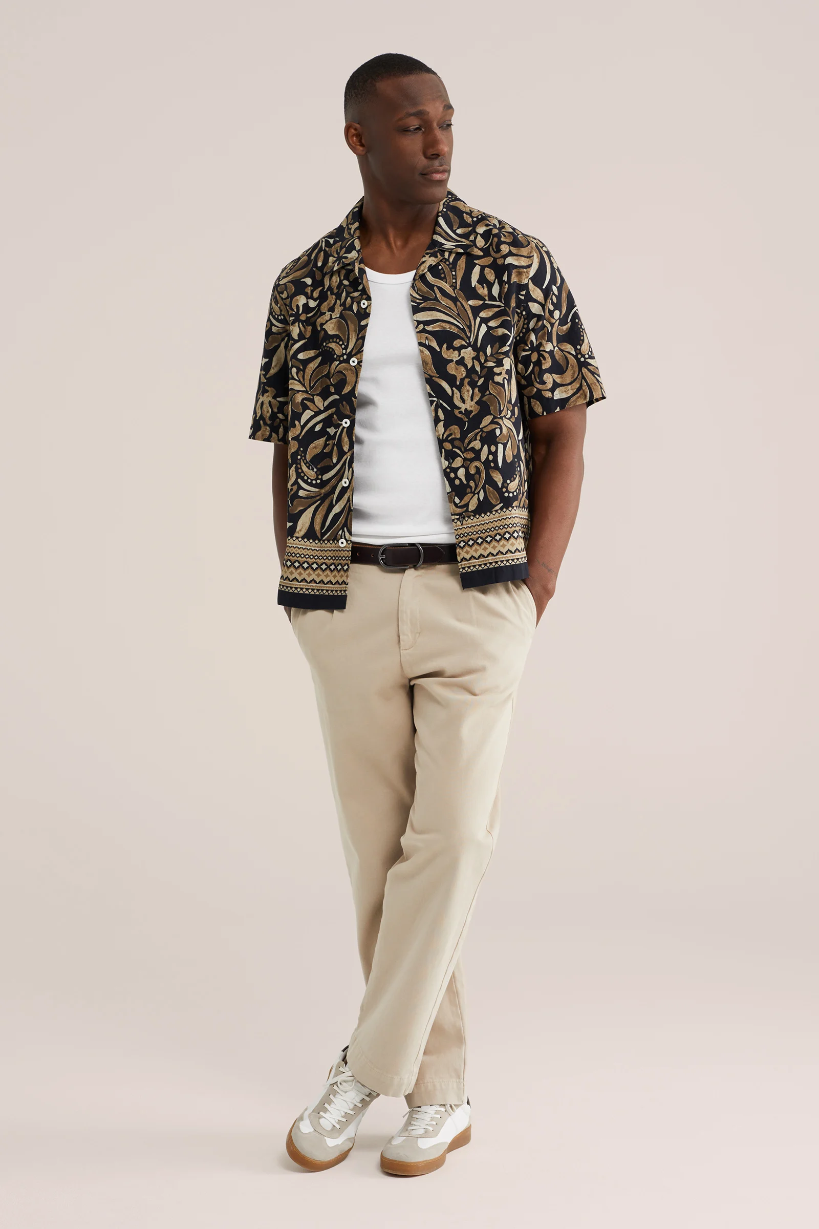 Heren relaxed fit overhemd met print