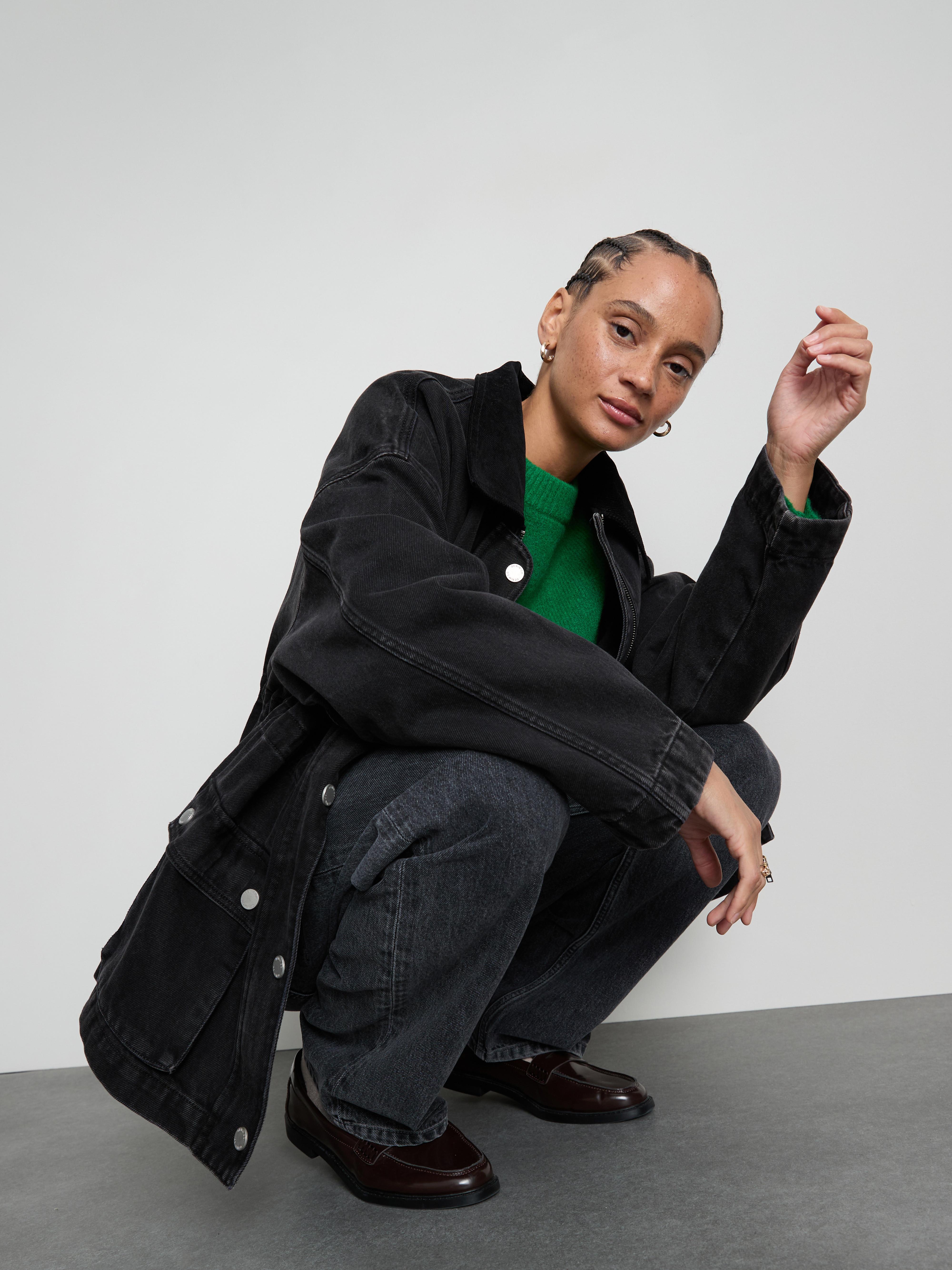 Cotton Cinched Waist Barn Jacket